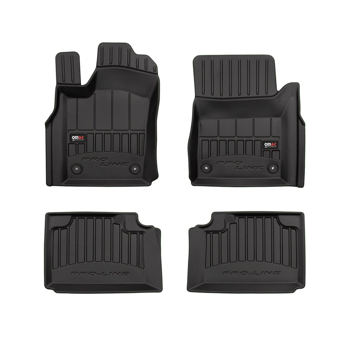 Dodge Durango Floor Mat - Omac - Premium TPE 4 Pcs - Black - '11-'15 Dodge Durango Floor Mat - Omac - Premium TPE 4 Pcs - Black - '11-'15